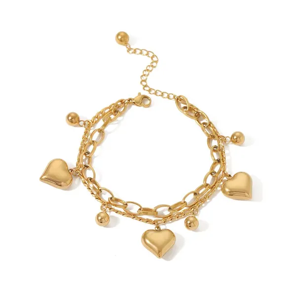 Gold_Heart_Charm_Bracelets_For_Women